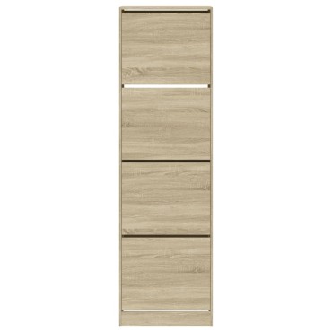 vidaXL Παπουτσοθήκη με 4 Ανακλ. Συρτάρια Sonoma Δρυς 60x42x204cm