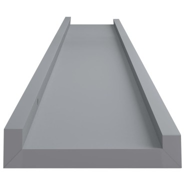 vidaXL Ράφια για Κορνίζες 2 τεμ. Γκρι 80x9x3cm από MDF