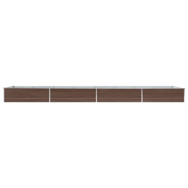 vidaXL Ζαρντινιέρα Υπερυψωμένη Καφέ 600x80x45 εκ. Γαλβαν. Χάλυβας