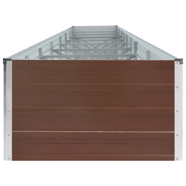 vidaXL Ζαρντινιέρα Υπερυψωμένη Καφέ 600x80x45 εκ. Γαλβαν. Χάλυβας