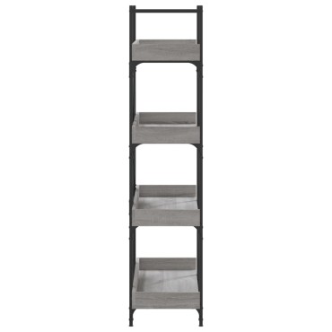 vidaXL Βιβλιοθήκη 4 Επιπέδων Γκρι Sonoma 100x33x145,5cm Επεξεργ. Ξύλο 1 τεμ.