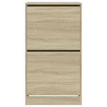 vidaXL Παπουτσοθήκη με 2 Ανακλ. Συρτάρια Sonoma Δρυς 60x42x108cm