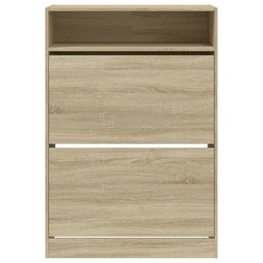 vidaXL Παπουτσοθήκη με 2 Ανακλ. Συρτάρια Sonoma Δρυς 80x34x116cm