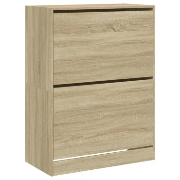 vidaXL Παπουτσοθήκη με 2 Ανακλ. Συρτάρια Sonoma Δρυς 80x42x108cm