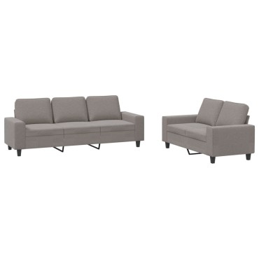 vidaXL Σετ Καναπέ 2 τεμ. Taupe Υφασμάτινο 154x77x80cm  Διθέσιος Τριθέσιος