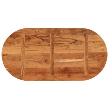 vidaXL Επιφάνεια Τραπεζιού Οβάλ 100x50x3,8cm Μασίφ Ξύλο Ακακίας 1 τεμ.