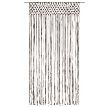 vidaXL Κουρτίνα Μακραμέ Taupe 140x240cm Βαμβακερή