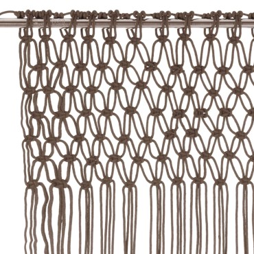 vidaXL Κουρτίνα Μακραμέ Taupe 140x240cm Βαμβακερή