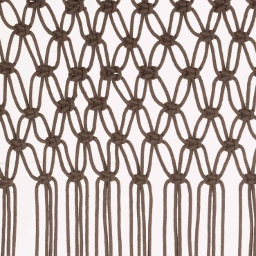 vidaXL Κουρτίνα Μακραμέ Taupe 140x240cm Βαμβακερή