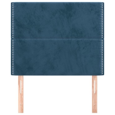 vidaXL Κεφαλάρια Κρεβατιού 2 τεμ. Σκ. Μπλε 80x5x78/88cm Βελούδινο