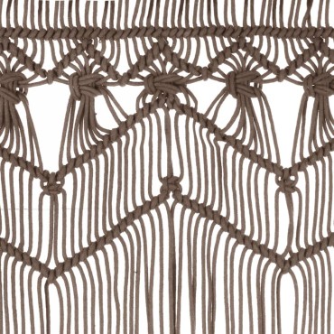 vidaXL Κουρτίνα Μακραμέ Taupe 140x240cm Βαμβακερή