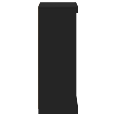 vidaXL Μπουφές με Φώτα LED Μαύρος 41x37x100cm 1 τεμ.