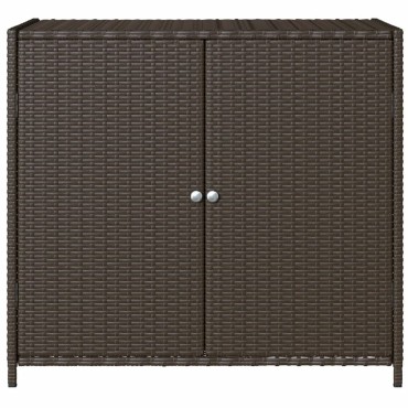 vidaXL Ντουλάπι Αποθήκευσης Κήπου Καφέ 83x45x76cm Συνθετικό Ρατάν