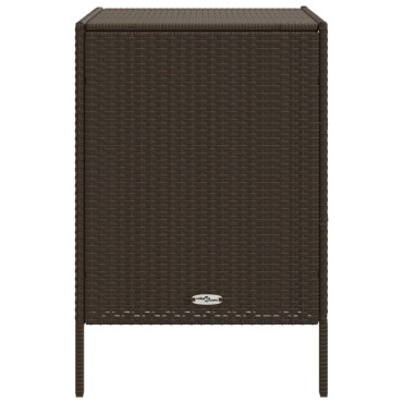 vidaXL Ντουλάπι Αποθήκευσης Κήπου Καφέ 55x59x80cm Συνθετικό Ρατάν