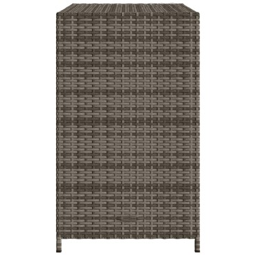 vidaXL Ντουλάπι Αποθήκευσης Κήπου Γκρι 83x45x76cm από Συνθ. Ρατάν