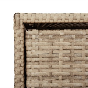vidaXL Ντουλάπι Αποθήκευσης Κήπου Beige 55x59x69cm Συνθετικό Ρατάν