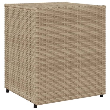 vidaXL Ντουλάπι Αποθήκευσης Κήπου Beige 55x59x69cm Συνθετικό Ρατάν