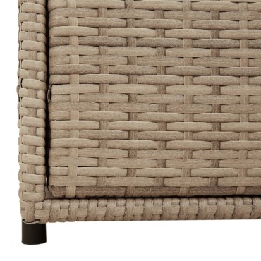 vidaXL Ντουλάπι Αποθήκευσης Κήπου Beige 55x59x69cm Συνθετικό Ρατάν