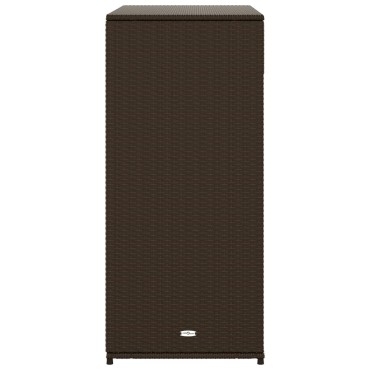vidaXL Ντουλάπι Αποθήκευσης Κήπου Καφέ 105x55x113cm Συνθετικό Ρατάν