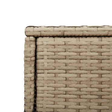 vidaXL Ντουλάπι Αποθήκευσης Κήπου Beige 105x55x113cm Συνθετικό Ρατάν