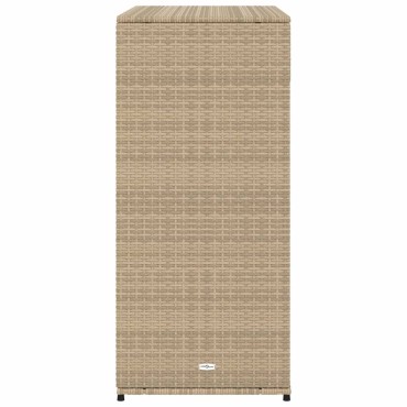 vidaXL Ντουλάπι Αποθήκευσης Κήπου Beige 105x55x113cm Συνθετικό Ρατάν