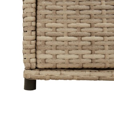 vidaXL Ντουλάπι Αποθήκευσης Κήπου Beige 105x55x113cm Συνθετικό Ρατάν