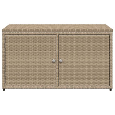 vidaXL Ντουλάπι Αποθήκευσης Κήπου Beige 110x55x60,5cm Συνθετικό Ρατάν