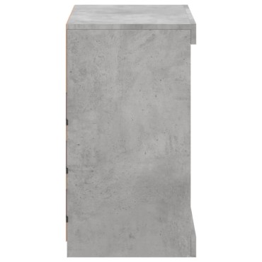 vidaXL Ντουλάπι με LED Γκρι Σκυροδέματος 60,5x37x67cm 1 τεμ.