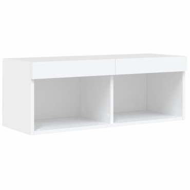 vidaXL Έπιπλα Τοίχου Τηλεόρασης 6 τεμ. LED Λευκά από Επεξεργασμένο Ξύλο