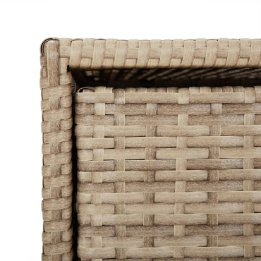 vidaXL Ντουλάπι Αποθήκευσης Κήπου Beige 55x59x80cm Συνθετικό Ρατάν
