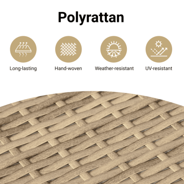 vidaXL Ντουλάπι Αποθήκευσης Κήπου Beige 55x59x80cm Συνθετικό Ρατάν