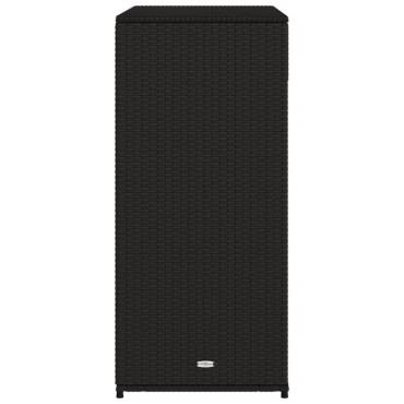 vidaXL Ντουλάπι Αποθήκευσης Κήπου Μαύρο 105x55x113cm από Συνθ. Ρατάν