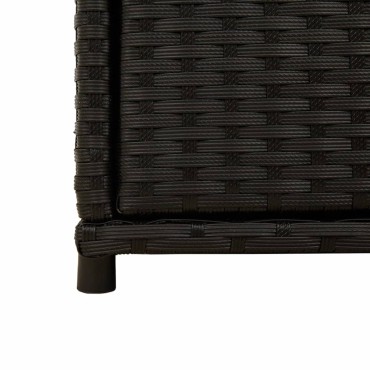 vidaXL Ντουλάπι Αποθήκευσης Κήπου Μαύρο 105x55x113cm από Συνθ. Ρατάν