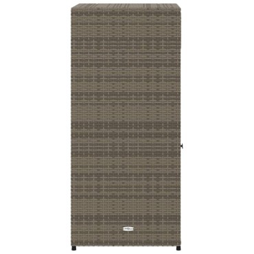 vidaXL Ντουλάπι Αποθήκευσης Κήπου Γκρι 55x55x111cm Συνθετικό Ρατάν