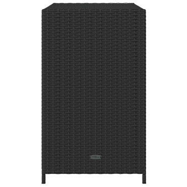 vidaXL Ντουλάπι Αποθήκευσης Κήπου Μαύρο 83x45x76cm Συνθετικό Ρατάν