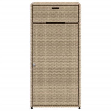 vidaXL Ντουλάπι Αποθήκευσης Κήπου Beige 55x55x111cm Συνθετικό Ρατάν