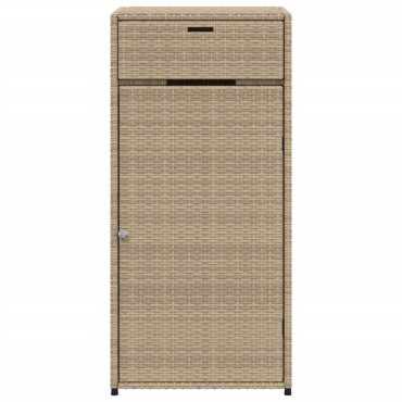 vidaXL Ντουλάπι Αποθήκευσης Κήπου Beige 55x55x111cm Συνθετικό Ρατάν