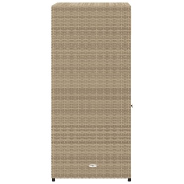 vidaXL Ντουλάπι Αποθήκευσης Κήπου Beige 55x55x111cm Συνθετικό Ρατάν