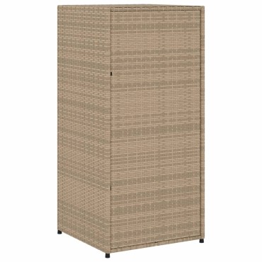 vidaXL Ντουλάπι Αποθήκευσης Κήπου Beige 55x55x111cm Συνθετικό Ρατάν