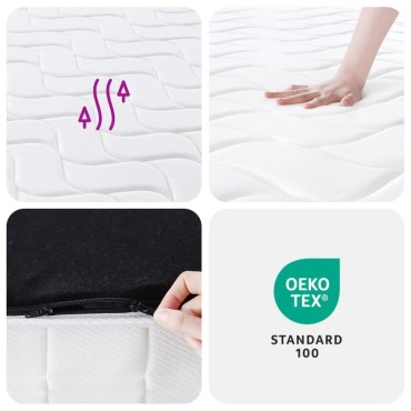 vidaXL Στρώμα με Pocket Springs Μεσαία Σκληρότητα 160x200cm 1 τεμ. - Διπλό