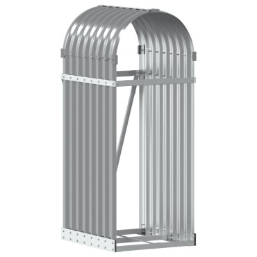 vidaXL Ξυλοθήκη Ανοιχτό Γκρι 40x45x100 εκ. από Γαλβανισμένο Ατσάλι