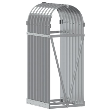 vidaXL Ξυλοθήκη Ανοιχτό Γκρι 40x45x100 εκ. από Γαλβανισμένο Ατσάλι