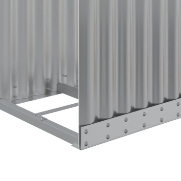 vidaXL Ξυλοθήκη Ανοιχτό Γκρι 40x45x100 εκ. από Γαλβανισμένο Ατσάλι