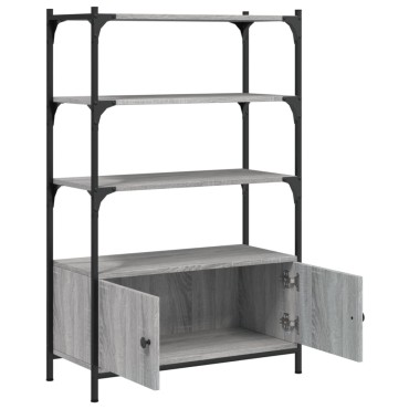 vidaXL Βιβλιοθήκη 3 Επιπέδων Γκρι Sonoma 70x30x109,5cm Επεξεργ. Ξύλο 1 τεμ.