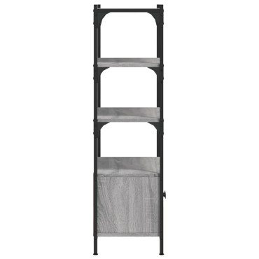 vidaXL Βιβλιοθήκη 3 Επιπέδων Γκρι Sonoma 70x30x109,5cm Επεξεργ. Ξύλο 1 τεμ.