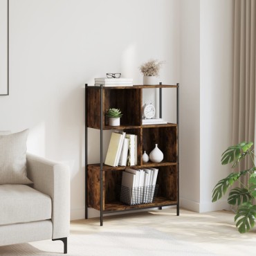 vidaXL Βιβλιοθήκη Καπνιστή Δρυς 72x28x109cm από Επεξεργασμένο Ξύλο 1 τεμ.