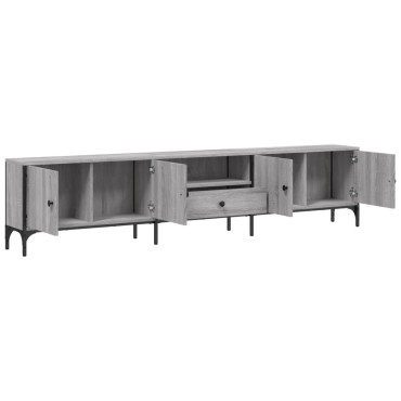 vidaXL Έπιπλο Τηλεόρασης με Συρτάρι Γκρι Sonoma 200x25x44cm Επεξ. Ξύλο
