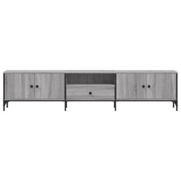 vidaXL Έπιπλο Τηλεόρασης με Συρτάρι Γκρι Sonoma 200x25x44cm Επεξ. Ξύλο