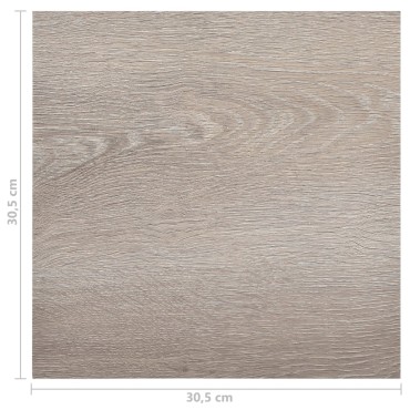 vidaXL Δάπεδο Αυτοκόλλητο Taupe 55 τεμ. 5,11 μ² από PVC