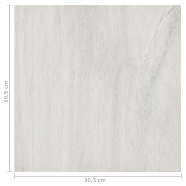 vidaXL Δάπεδο Αυτοκόλλητο Κρεμ 55 τεμ. 5,11 μ² από PVC
